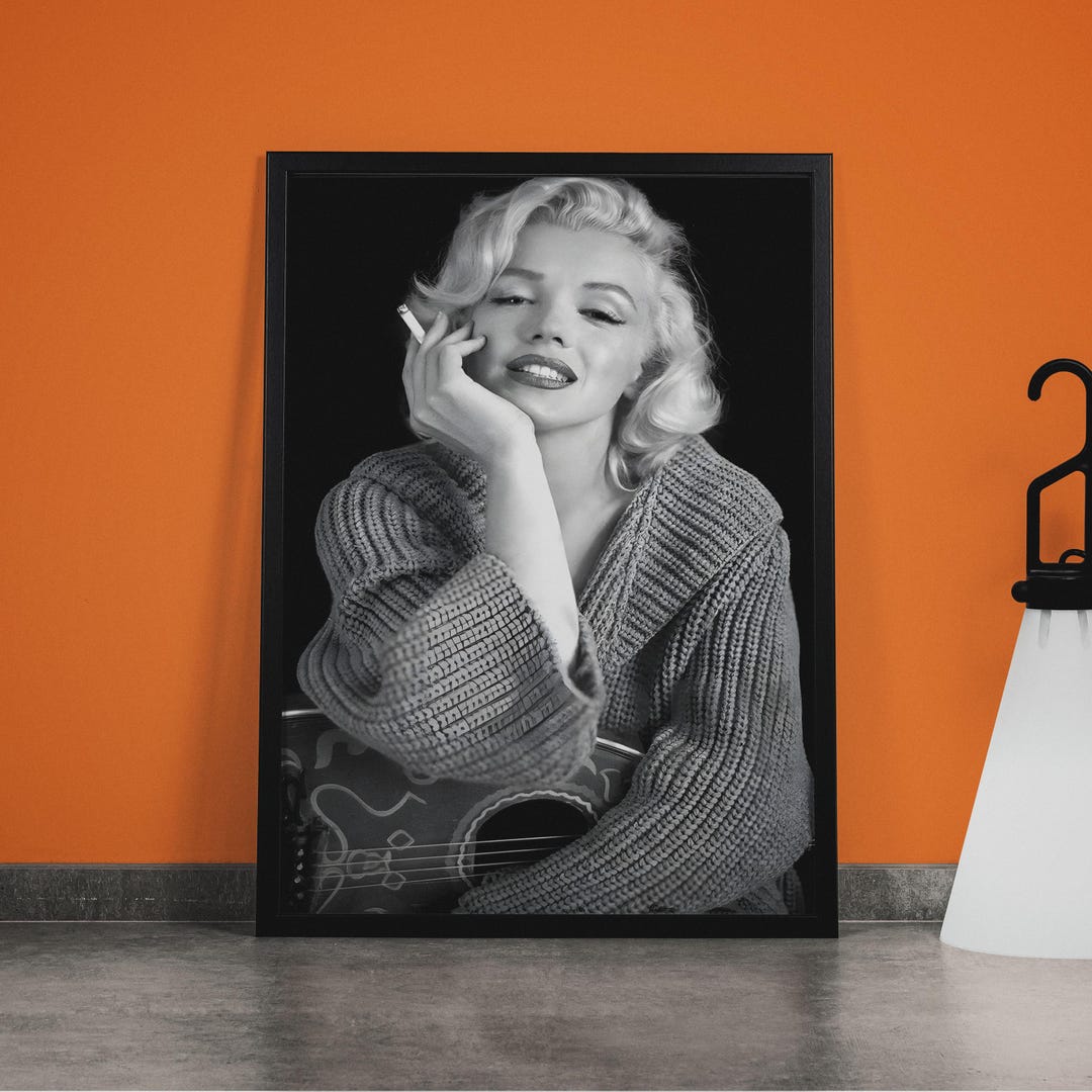 Marilyn Monroe Poster: Black and White Vintage Photography Print - Etsy
