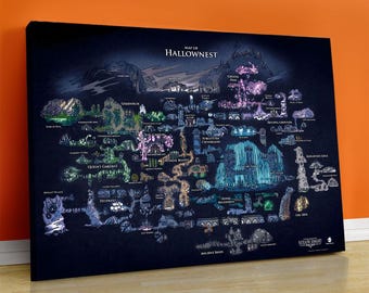 Hollow Knight Poster | Video Game Art Print | Gamer Room Decoration | Fantasy Adventure Map