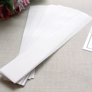 Vellum Wraps, Vellum Belly Bands for 5 x 7 Invitations, Diy Wedding Invitation Supplies Vellum Wrap for Invitations image 1