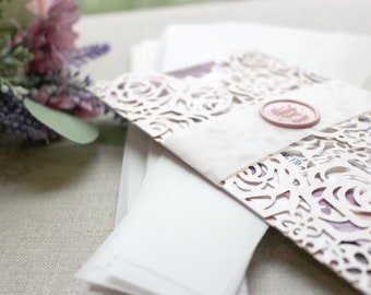 Vellum Belly Bands For 5 X 7 Wedding Invitations Translucent Etsy