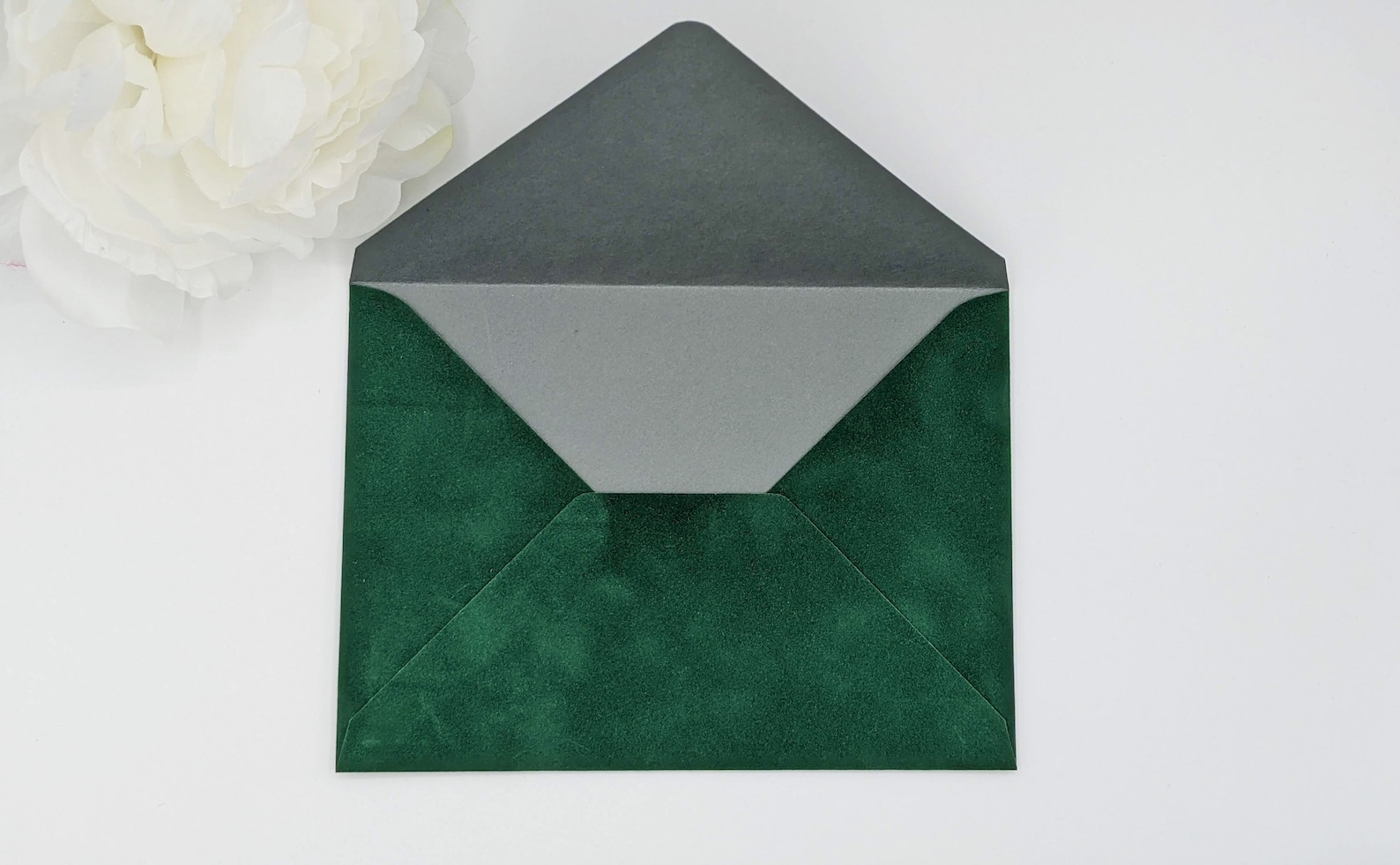 Hunter Green Velvet Envelopes A7 Euro Flap Wedding Envelopes Etsy