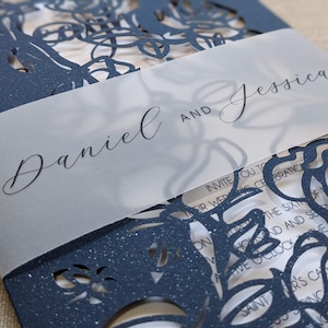 Custom Vellum Belly Bands, Personalized Belly Band for 5 x 7 Invitations, Wedding Invitation Vellum, PRINTED VELLUM BELLYBAND