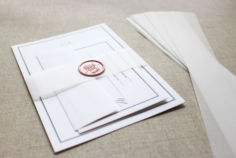 Vellum Wraps Vellum Belly Bands for 5 x 7 Invitations Diy Etsy