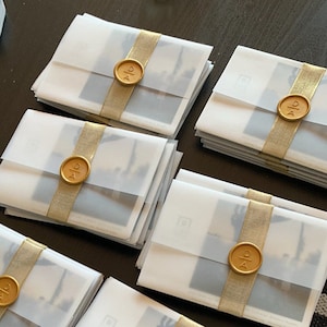 Vellum Jackets For 5 x 7 Wedding Invitations, DIY Wedding Invitation Supplies, Translucent Vellum Wraps