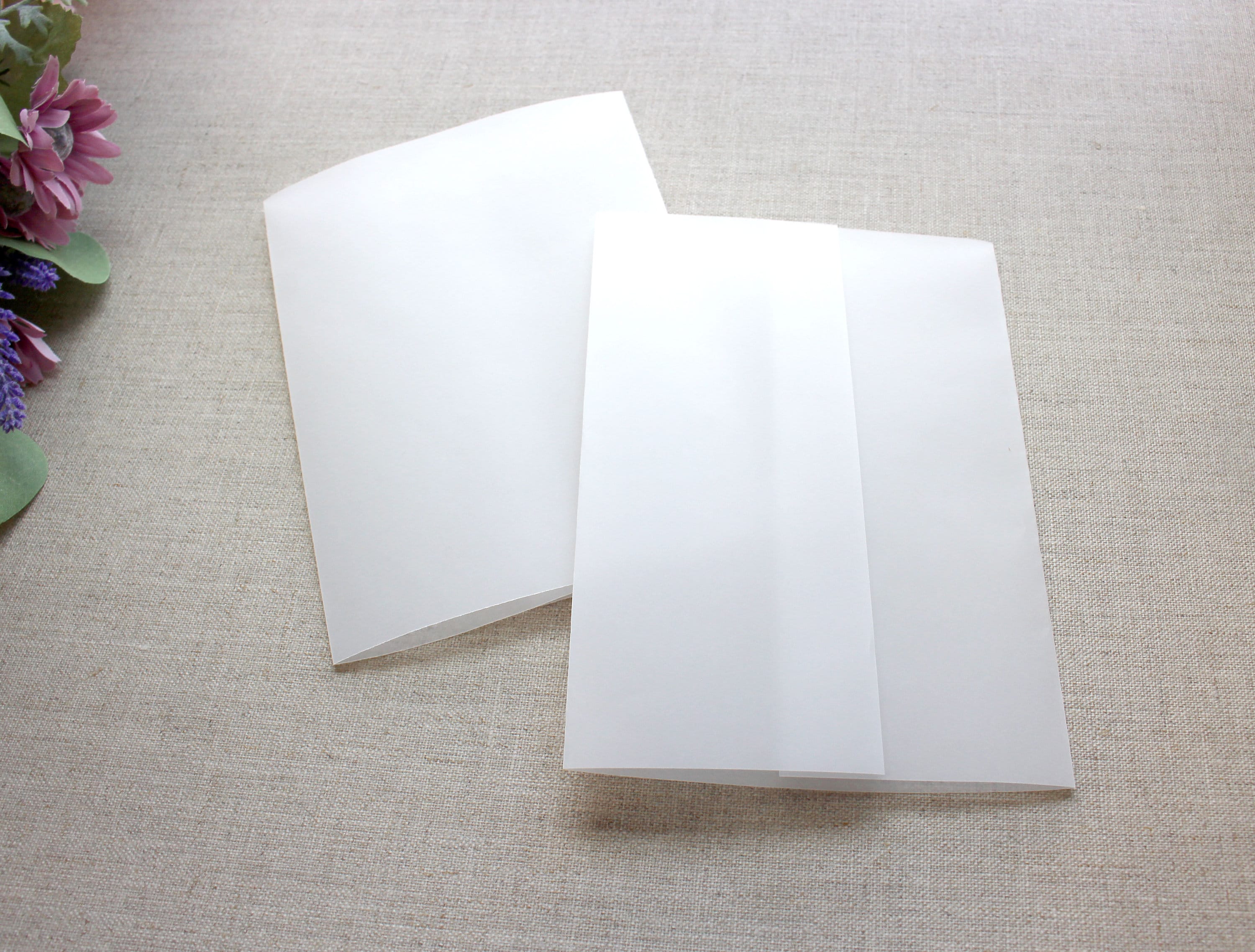 Vellum Jacket Sample Vellum For 5 x 7 Wedding Invites Vellum Etsy