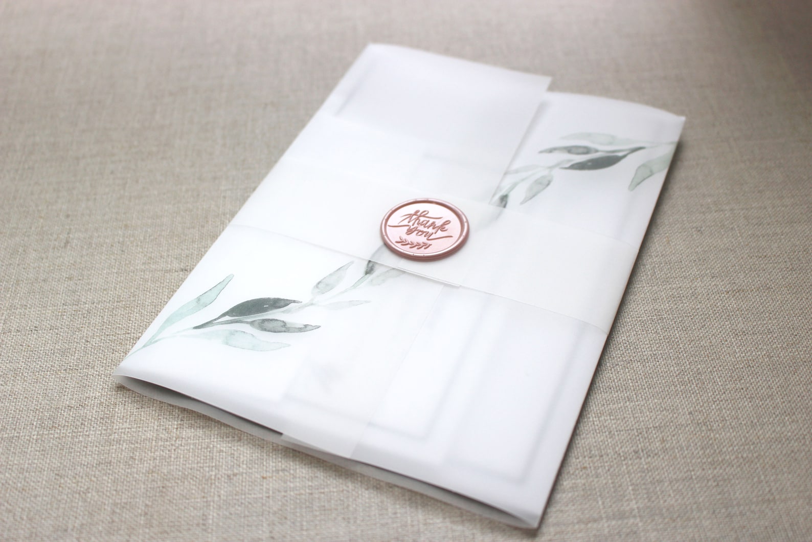Greenery Vellum Wrap Printed Vellum Jackets for 5 X 7 Wedding Etsy