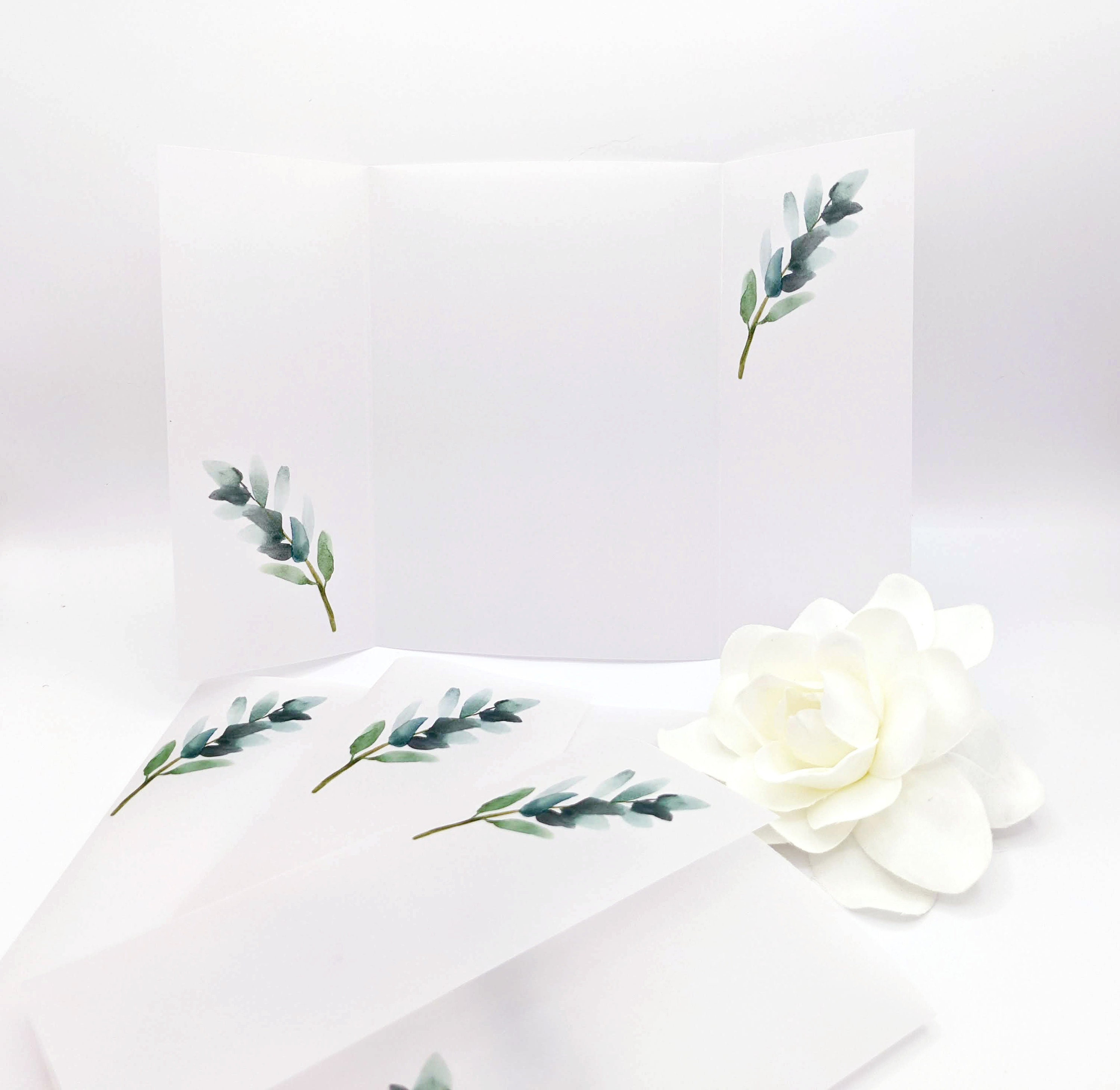 Greenery Vellum Wraps Printed Vellum Wrap For 5 x 7 Etsy