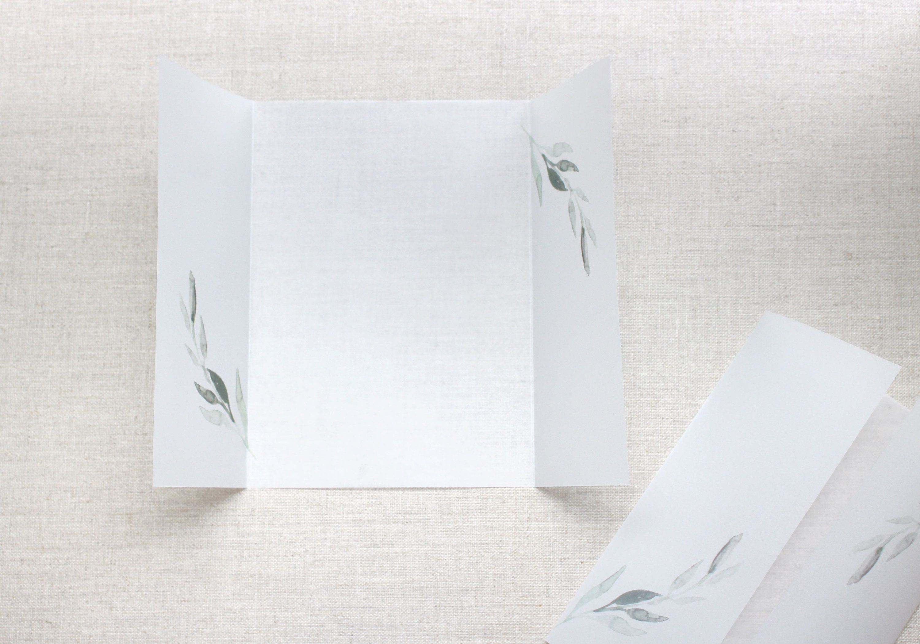 Printed Vellum Jackets Greenery Vellum Wrap for 5 X 7 Wedding Etsy