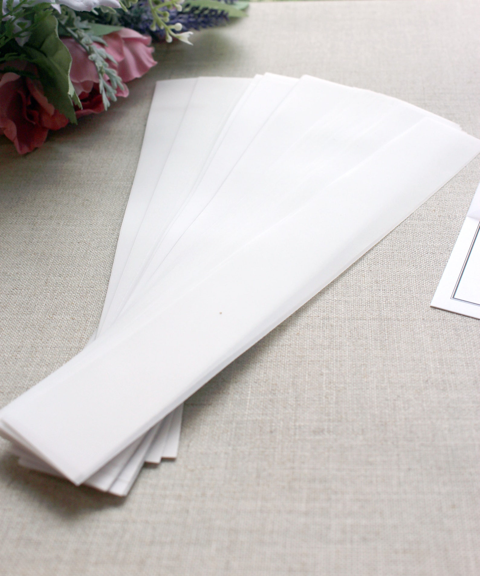 Vellum Wraps Vellum Belly Bands for 5 X 7 Invitations Diy Etsy