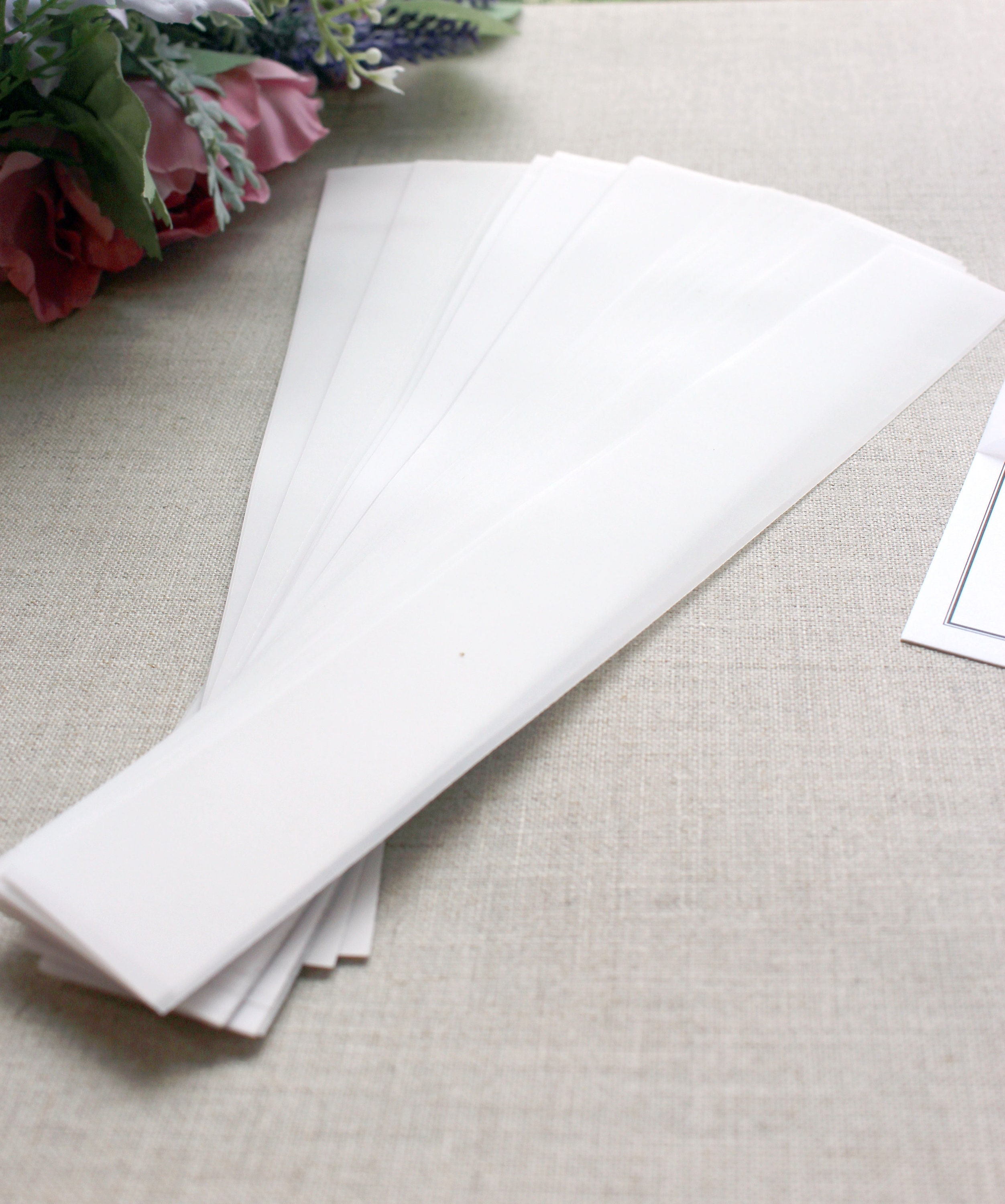  Vellum Belly Bands for Invitations, Translucent Vellum Wrap  Paper 5 X 7 Wraps, Pack of 50 Vellum Bands 1.5 x 11 inches : Handmade  Products