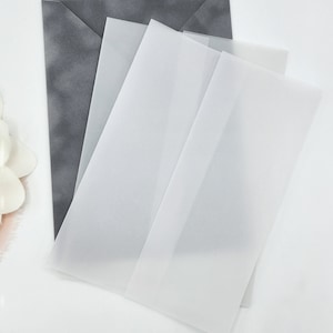 Vellum Jackets For 5 x 7 Wedding Invitations, Fits Multiple Cards, Vellum Wraps for Invitations and Cards, DIY Vellum Paper Supplies