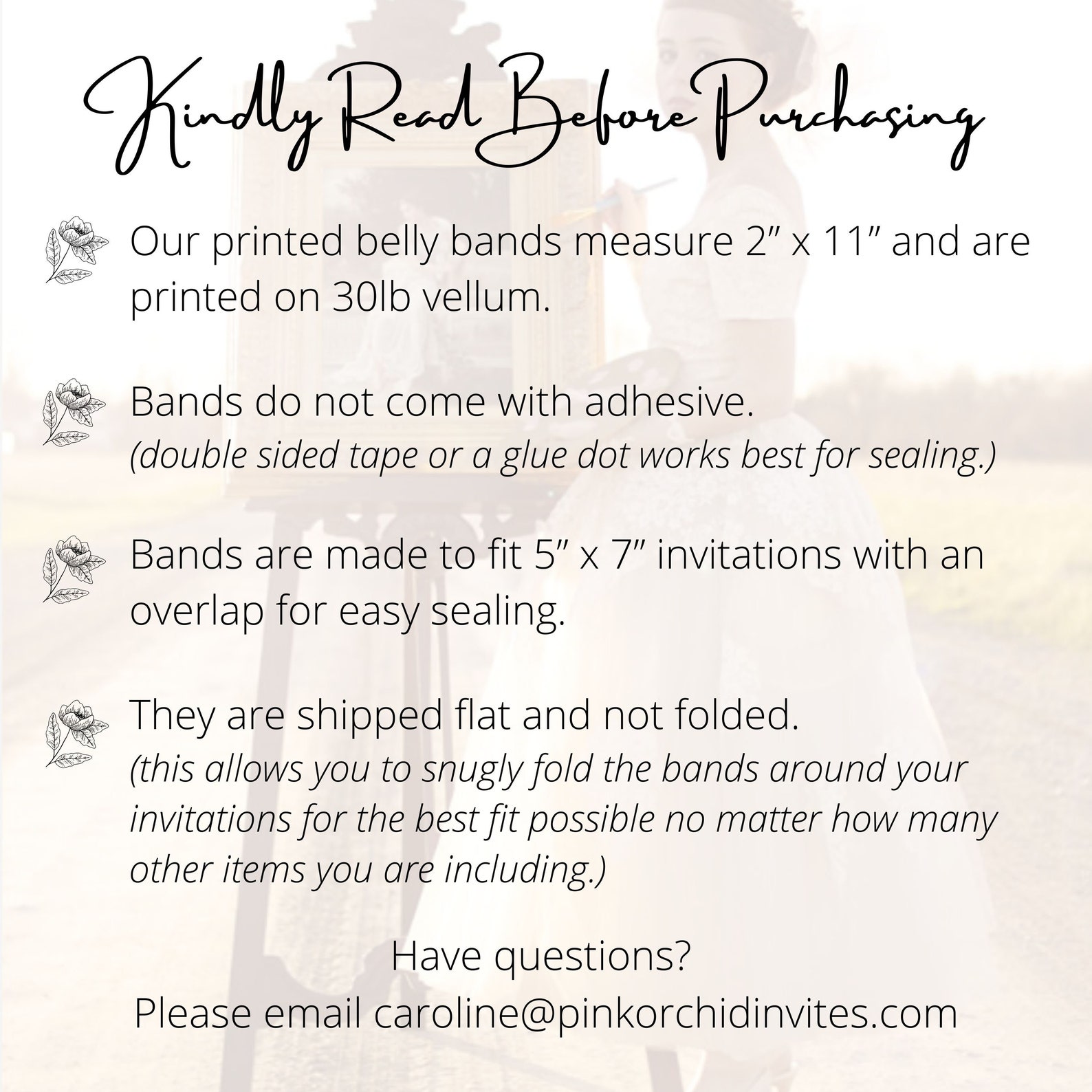 Vellum Name Bands Personalized Belly Band for 5 X 7 Etsy
