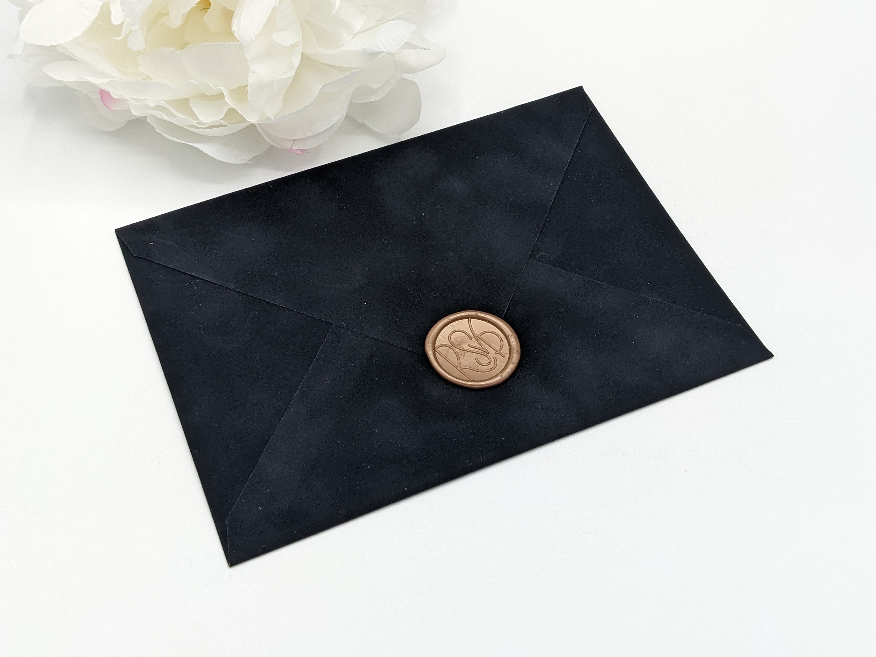 A7 Black Velvet Envelopes (Set of 10) Envelopes by Caroline Russo