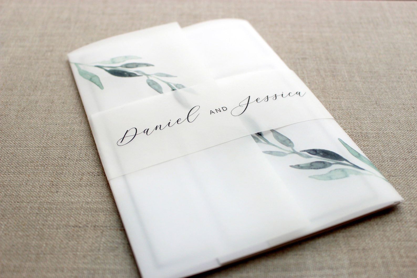 Custom Vellum Belly Bands Personalized Belly Band for 5 X 7 Etsy