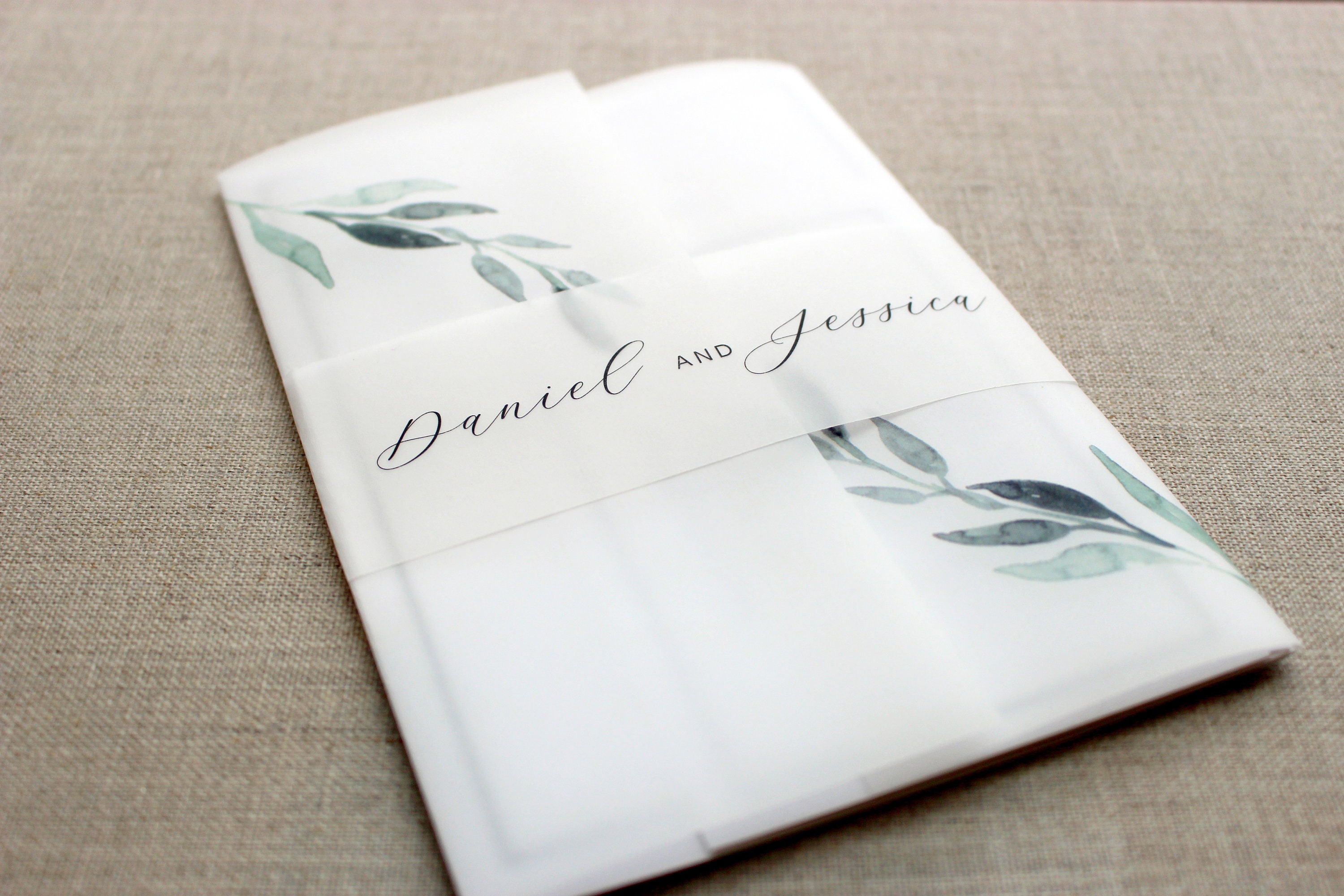 Custom Vellum Belly Bands Personalized Belly Band for 5 X 7 Etsy