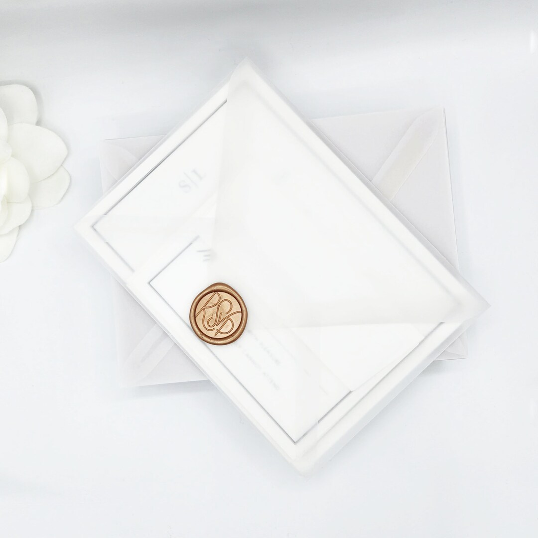 Clear Vellum Envelopes for 5 X 7 Invitations, Transparent Wedding