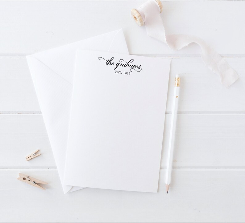 Couples Personalized Stationery Set Personalized Thank You Etsy