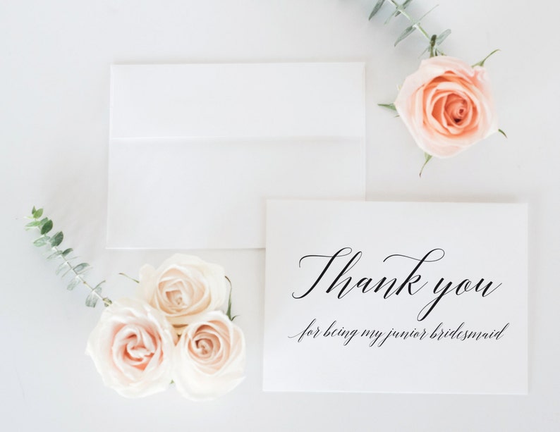 Bridesmaid Card Thank You For Being My Maid of Honor Bridal Party Thank You Card Set x 6 Bridal Party Thank You Cards Maid of Honor Card