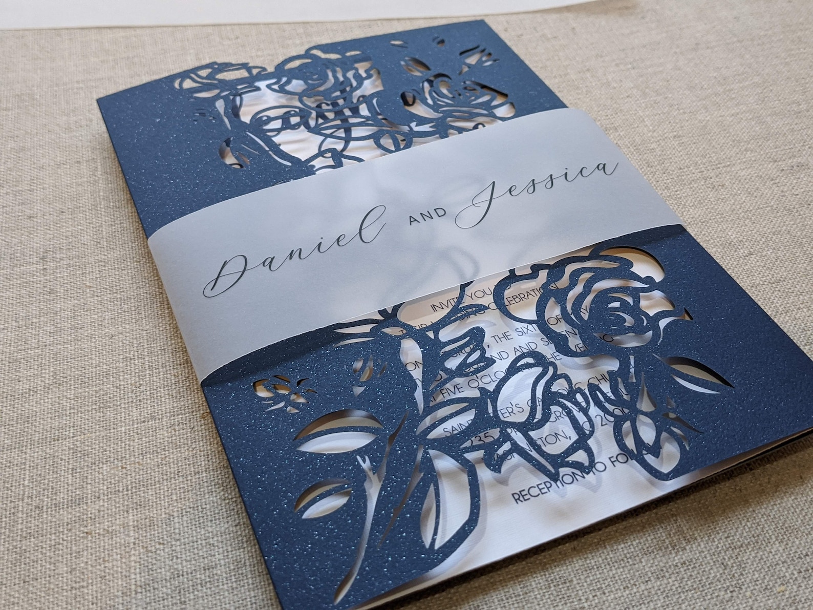 Custom Vellum Belly Bands Personalized Belly Band for 5 X 7 Etsy