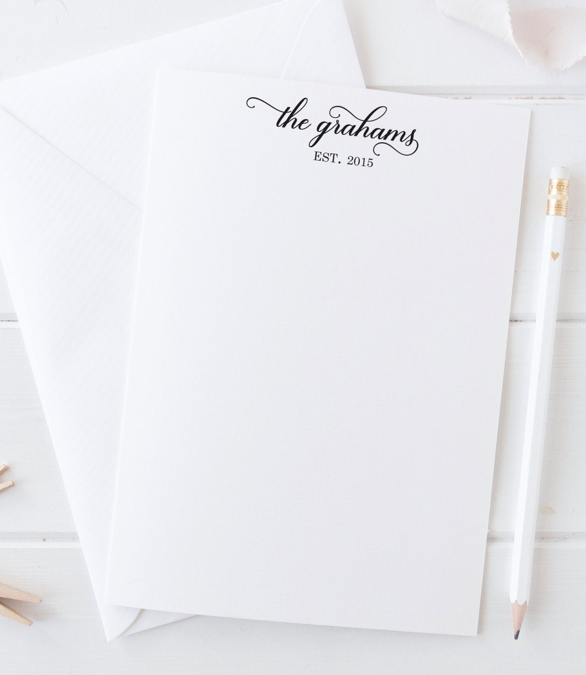 Couples Personalized Stationery Set Personalized Thank You Etsy