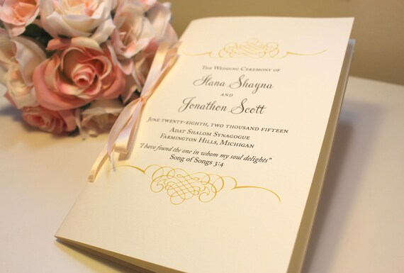 jewish wedding program wedding