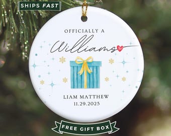 Personalized Adoption Ornament for New Parents, Adoption Gifts for Family, Adoption Day New Parent Gift Adopted Announcement, Gotcha Day