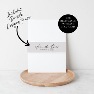 Editable Bellyband Template, INSTANT DOWNLOAD, DIY Belly Band Design ...