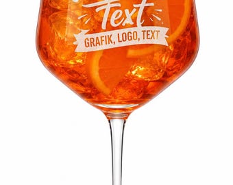 Copa de Aperol personalizada con grabado – 530 ml | Regalo perfecto de copa de vino para mujeres, despedidas de soltera, cumpleaños y ocasiones especiales.