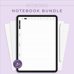 GoodNotes Notebook Bundle, Hyperlinked Notability Template Pack, Undated Journal for Students, Meeting Notes, Notebook for iPad and Tablets