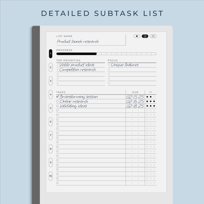 Minimalist To-do List and Task Manager for Remarkable 2, Hyperlinked ...