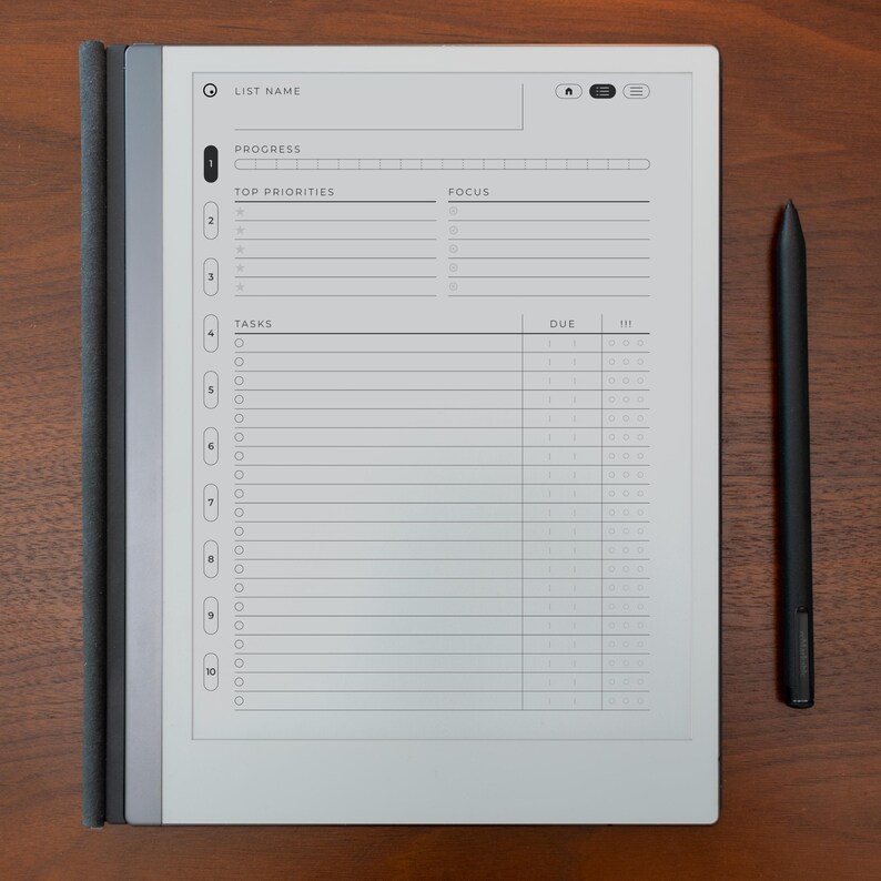Minimalist To-do List and Task Manager for Remarkable 2, Hyperlinked ...