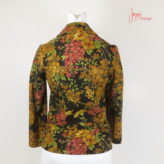 70s jacket / vintage 70s ladies blazer / 70s blac… - image 4