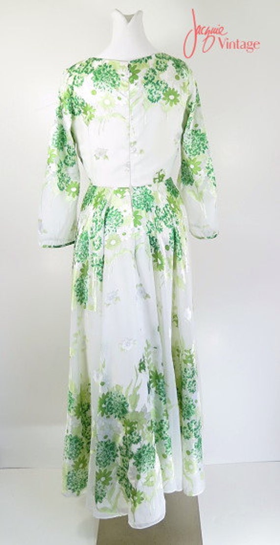 70s evening dress / 70s long formal dress / 70s w… - image 4