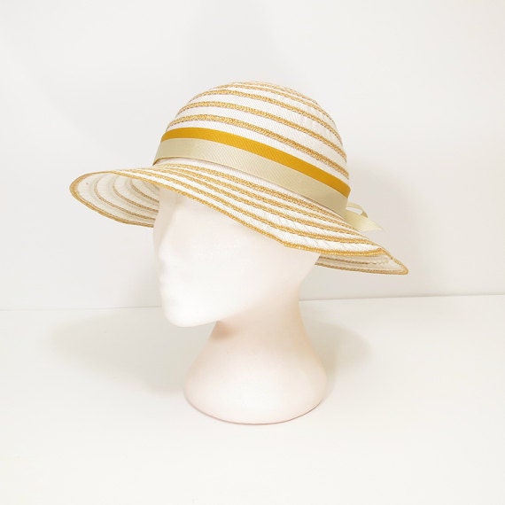 60s 70s straw hat / 60s 70s vintage summer hat / 6