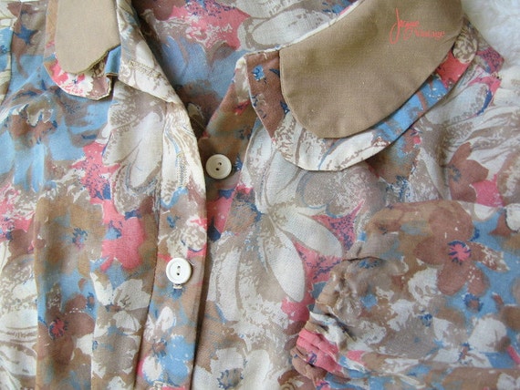70s dress / vintage 70s prairie floral dress / bo… - image 5