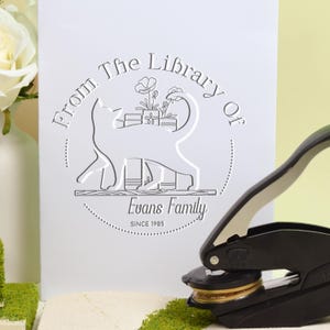 Personalized Book Embosser/Custom Book Embosser/From The Library Of Book Embosser/Library Embosser/Ex libris Embosser Stamp