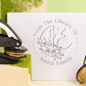 Personalized Book Embosser/Custom Book Embosser/From The Library Of Book Embosser/Library Embosser/Ex libris Embosser Stamp