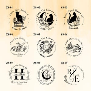 Personalized Book Embosser/Custom Book Embosser/From The Library Of Book Embosser/Library Embosser/Ex libris Embosser Stamp