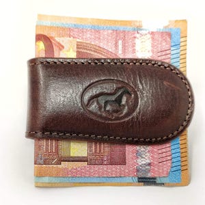 Fermasoldi Magnetico in Vera Pelle Porta Banconote e Carte Made in Italy Elegante e Artigianale