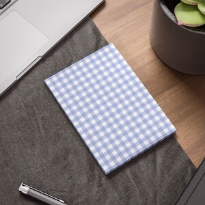 Bloc-notes Post-it® Vichy bleu, fournitures pour agenda
