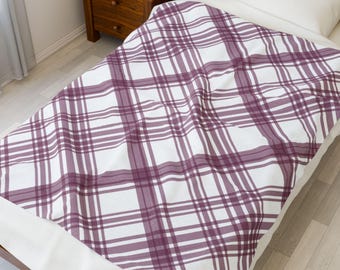 Gezellige fluwelen pluche deken: geruite plaid voor huisdecoratie