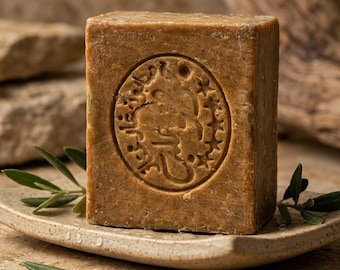 Handmade Olive & Laurel Oil Aleppo Soap Bar, Natural Castile Soap - 7oz/200gr
