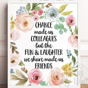 Cadeau pour collègue, le hasard nous a rendus collègues, cadeau de retraite, cadeau d'adieu, cadeau d'adieu, cadeau de départ, cadeau imprimable collègue