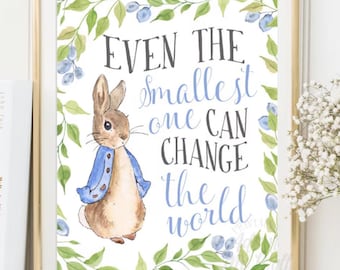 Peter Rabbit Nursery Print, Beatrix Potter Quote (Digital Download)