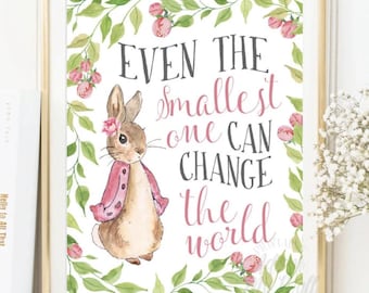 Peter Rabbit Nursery Print, Beatrix Potter Quote (Digital Download)