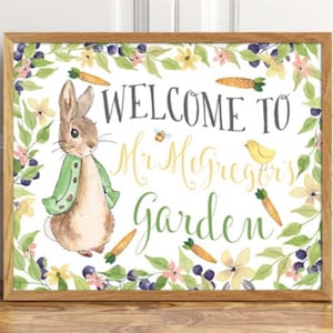 Welcome to Mr Mcgregor's Garden, Printable Peter Rabbit Sign, Mr Mc ...