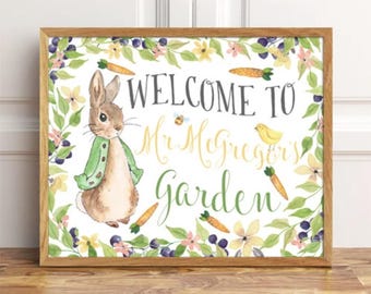 Mr. McGregor's Garden, Peter Rabbit Watercolor Print (Digital Download)