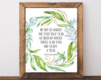 Ralph Waldo Emerson Quote Print, Inspirational Wall Art (Digital Download)