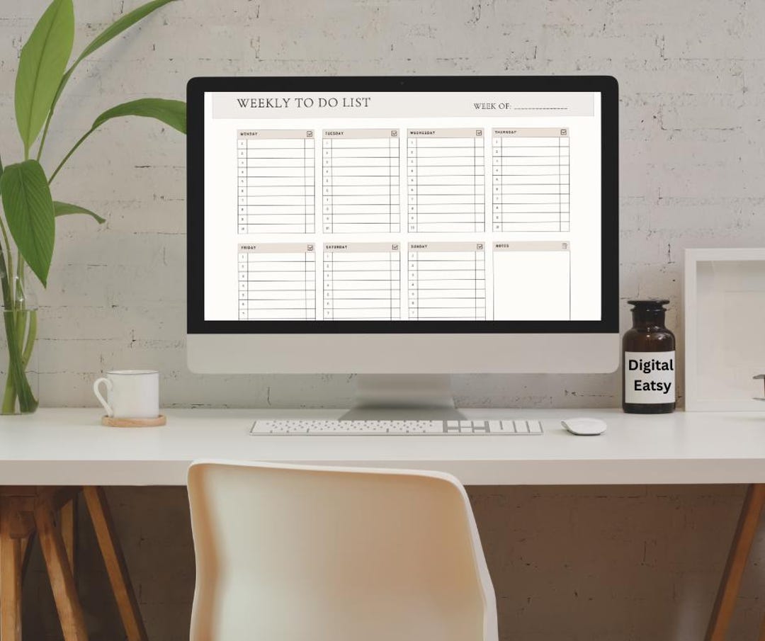 Weekly Planner Printable | Undated Weekly Schedule Insert | A4 & US ...