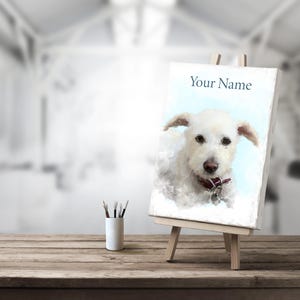 Custom Pet Portrait Painting Canvas, Renaissance Dog Portrait from Photo, Memorial Gift For Dog Lover Pet Art Christmas Gift
